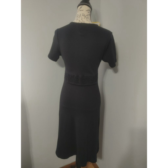 Women's Liz Claiborne Essentials Black Cotton Stretch Waist Dress Size XXS - Picture 4 of 11